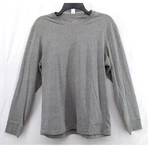Eddie Bauer Shirt Mens Size M Gray Lightweight Pullover Long Sleeve Top